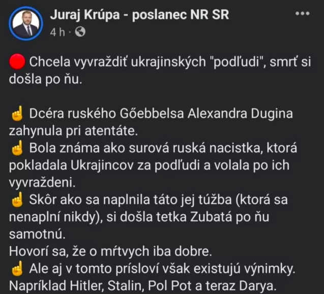 hrúpa dugin