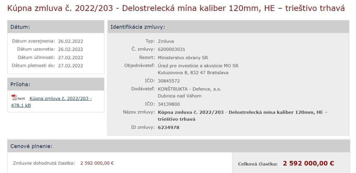 faktúra míny